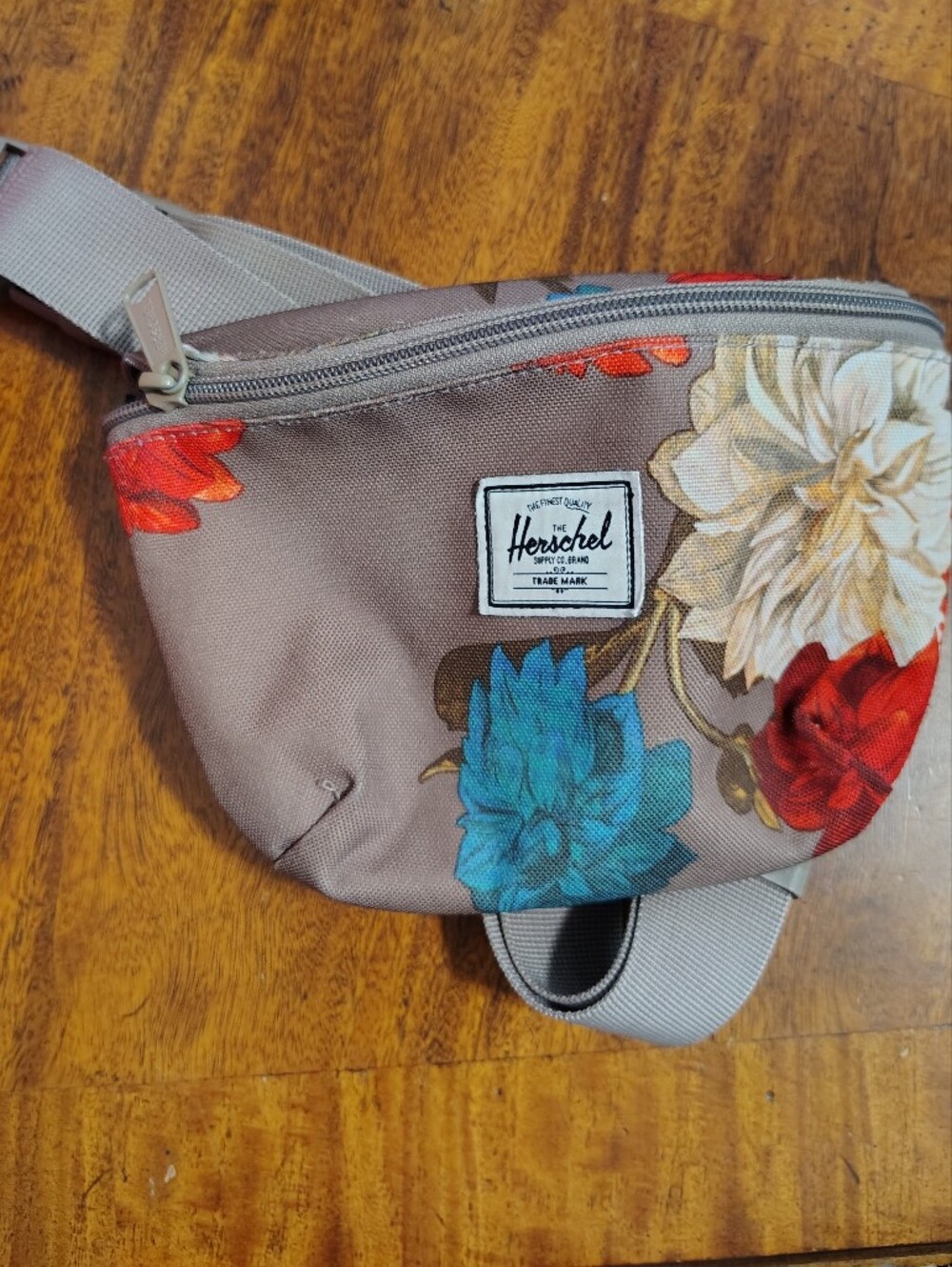 Herschel Supply Company Floral Print Waist Bag - Taupe with Multicolor Flowers